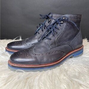 Johnston & Murphy Blue Leather Boots Size 9